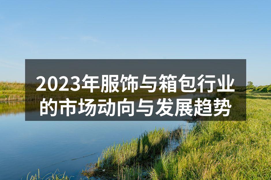 2023年服饰行业的市场变化